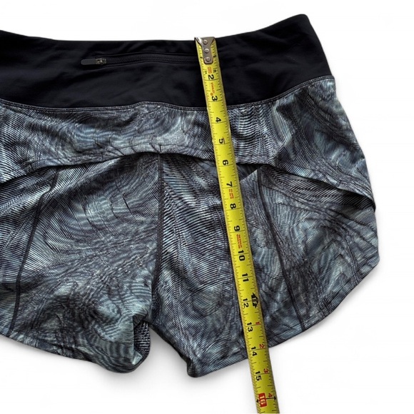 Lululemon Speed Up Mid Lined Shorts 2.5” Tall Dimensional Icing Black Size 8 - Picture 4 of 6